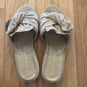Stuart Weitzman gift wrap low sandal slide